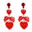 "I LOVE/HATE/BLEEDING HEARTS" DROP EARRINGS