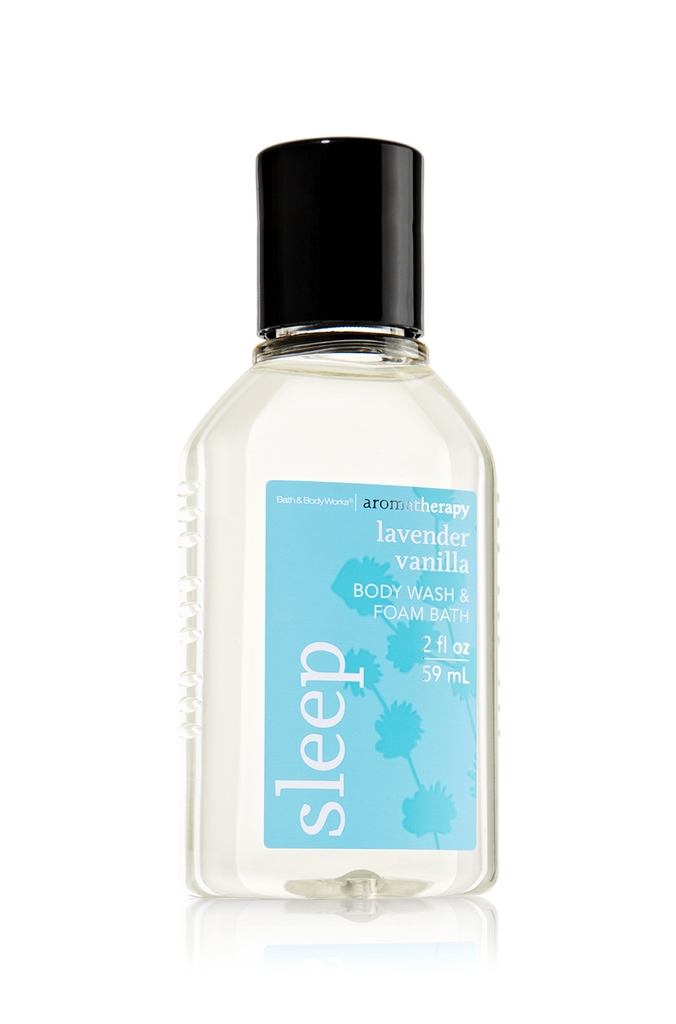 Bath & Body Works Sleep - Lavender Vanilla Aromatherapy Travel-Size Body Wash & Foam Bath