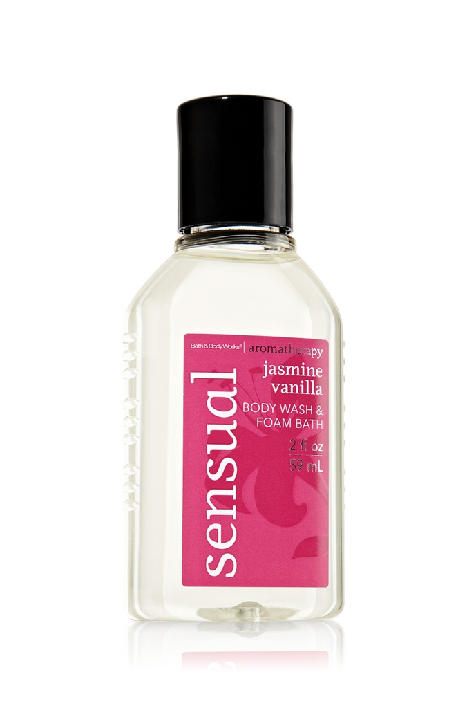 Bath & Body Works Sensual - Jasmine Vanilla Aromatherapy Travel-Size Body Wash & Foam Bath