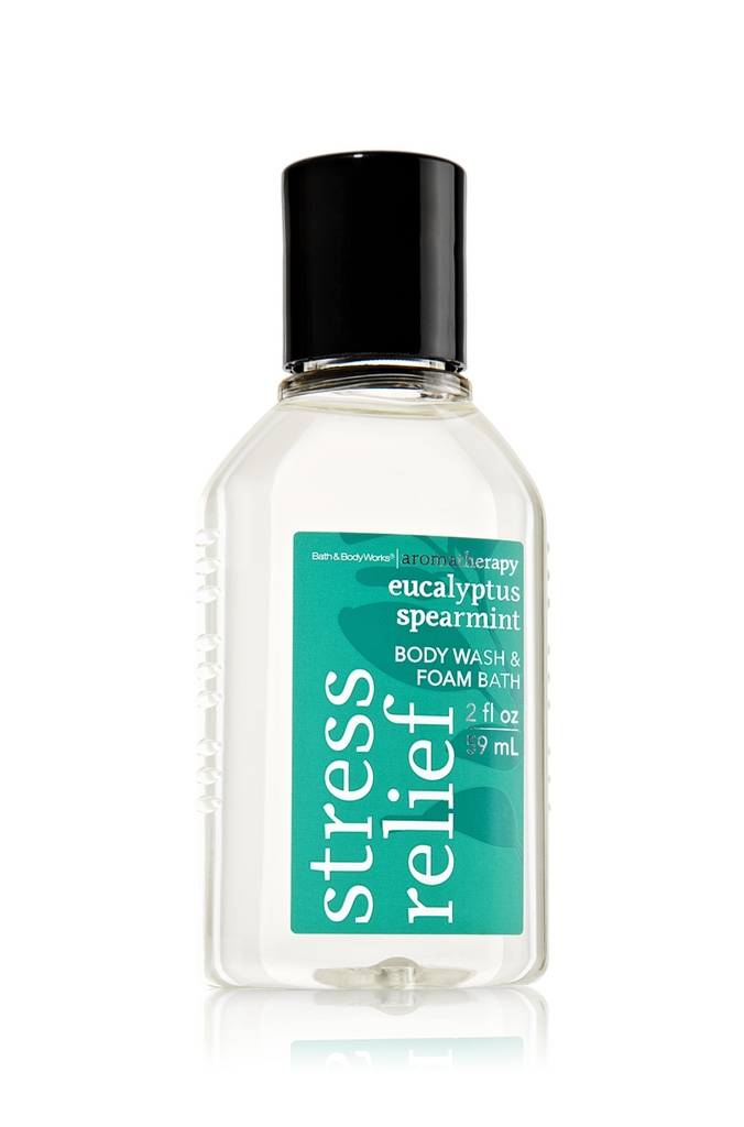 Bath & Body Works Stress Relief - Eucalyptus Spearmint Aromatherapy Travel-Size Body Wash & Foam Bath