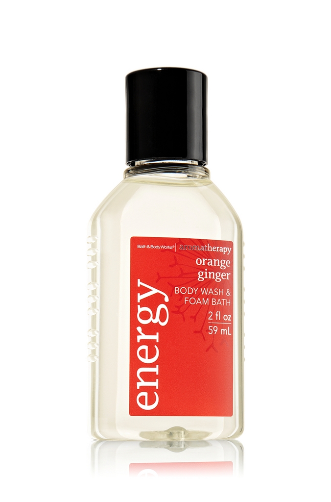 Bath & Body Works Energy - Orange Ginger Aromatherapy Travel-Size Body Wash & Foam Bath