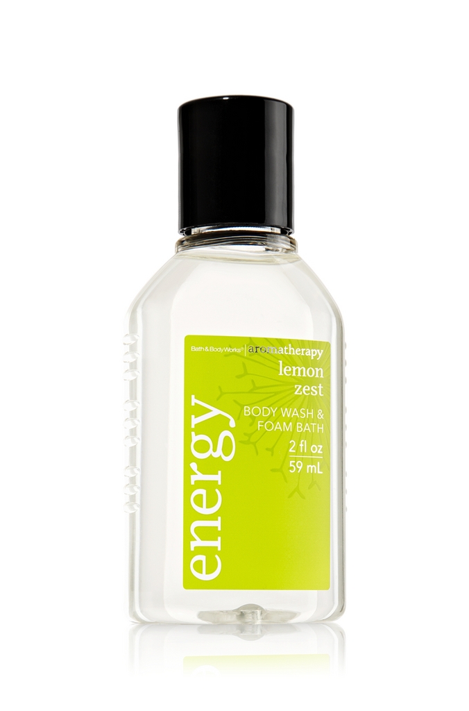 Bath & Body Works Energy - Lemon Zest Aromatherapy Travel-Size Body Wash & Foam Bath