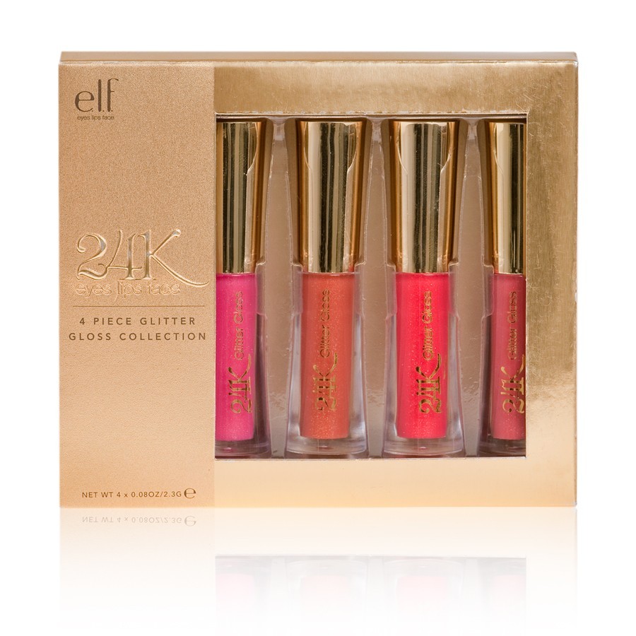 E.l.f. 24K 4-Piece Glitter Gloss Collection