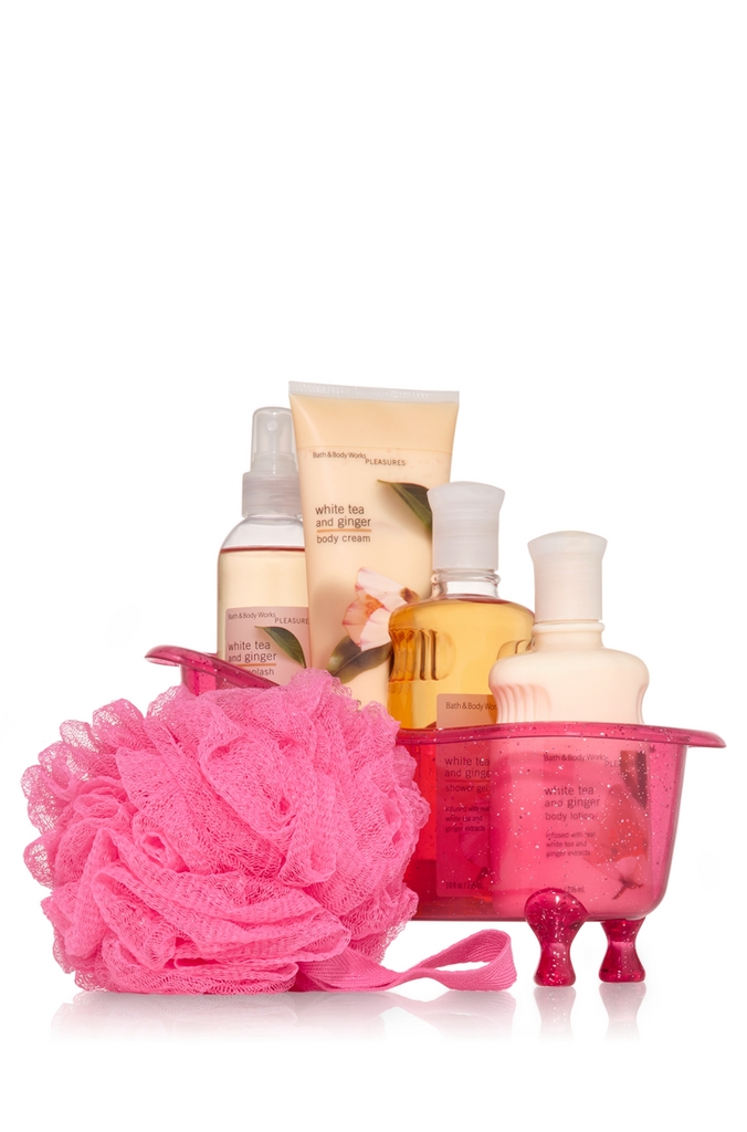 Bath & Body Works White Tea & Ginger Signature Collection Splish Splash Gift Set