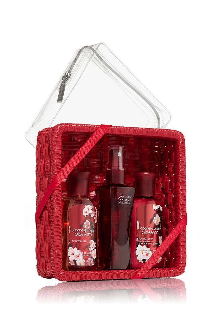 Bath & Body Works Japanese Cherry Blossom Signature Collection Mini Tray Gift Set