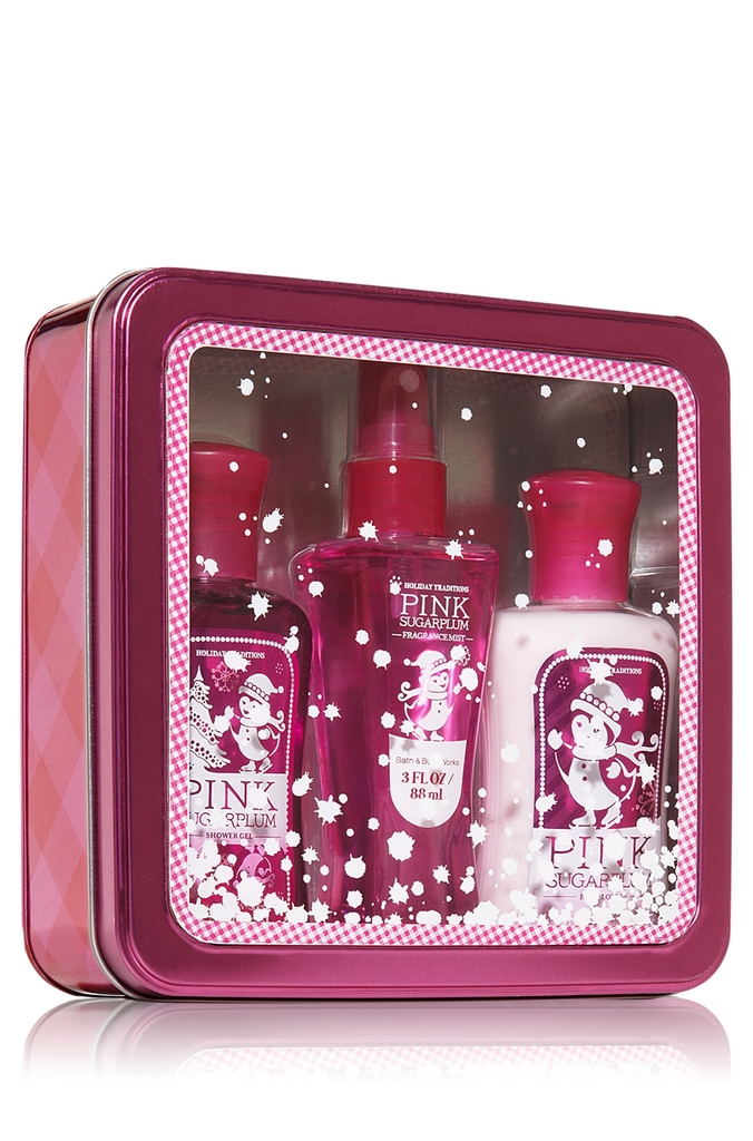 Bath & Body Works Pink Sugarplum Signature Collection Mini Holiday Traditions Gift Set