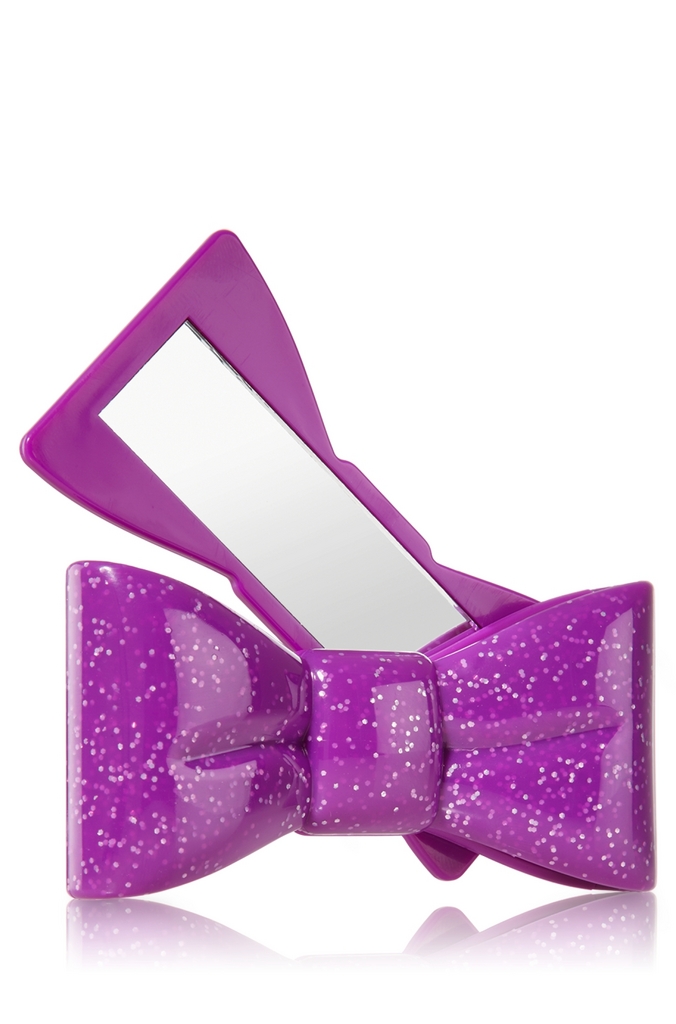 Bath & Body Works Purple Bow Accessories Compact Mirror