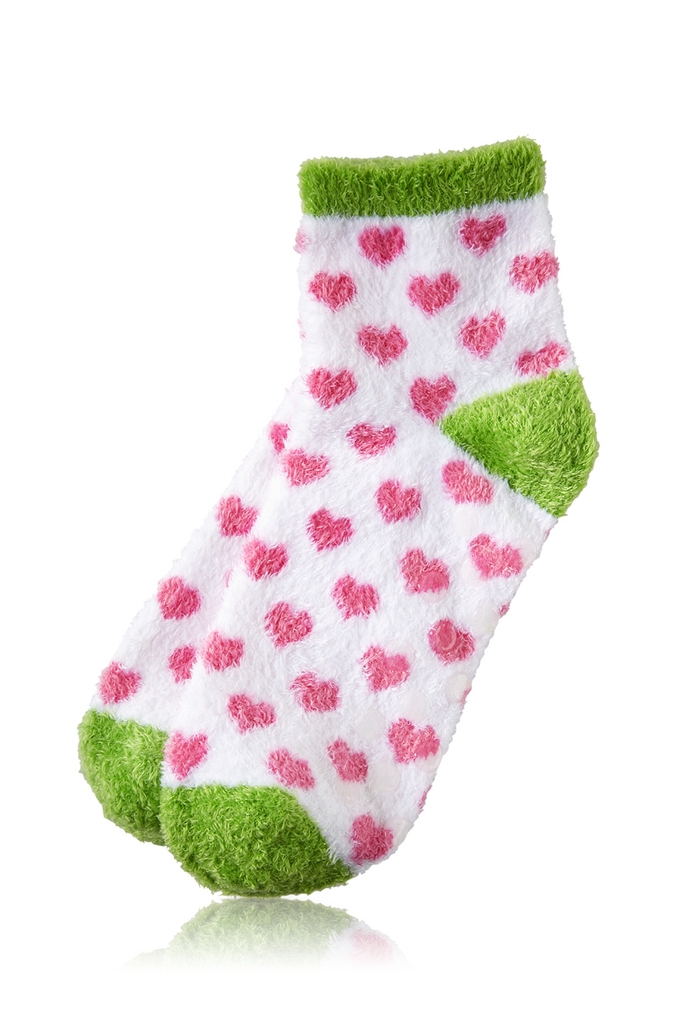 Bath & Body Works Accessories Mistle-toes Shea Infused Lounge Socks Pink Hearts