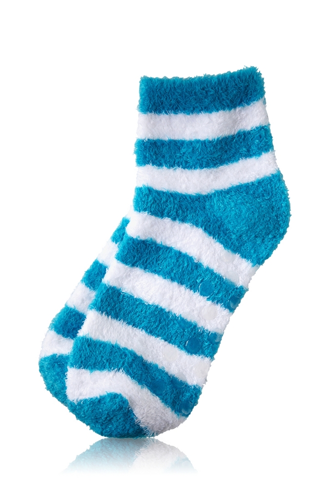 Bath & Body Works Accessories Mistle-toes Shea Infused Lounge Socks Blue Stripe