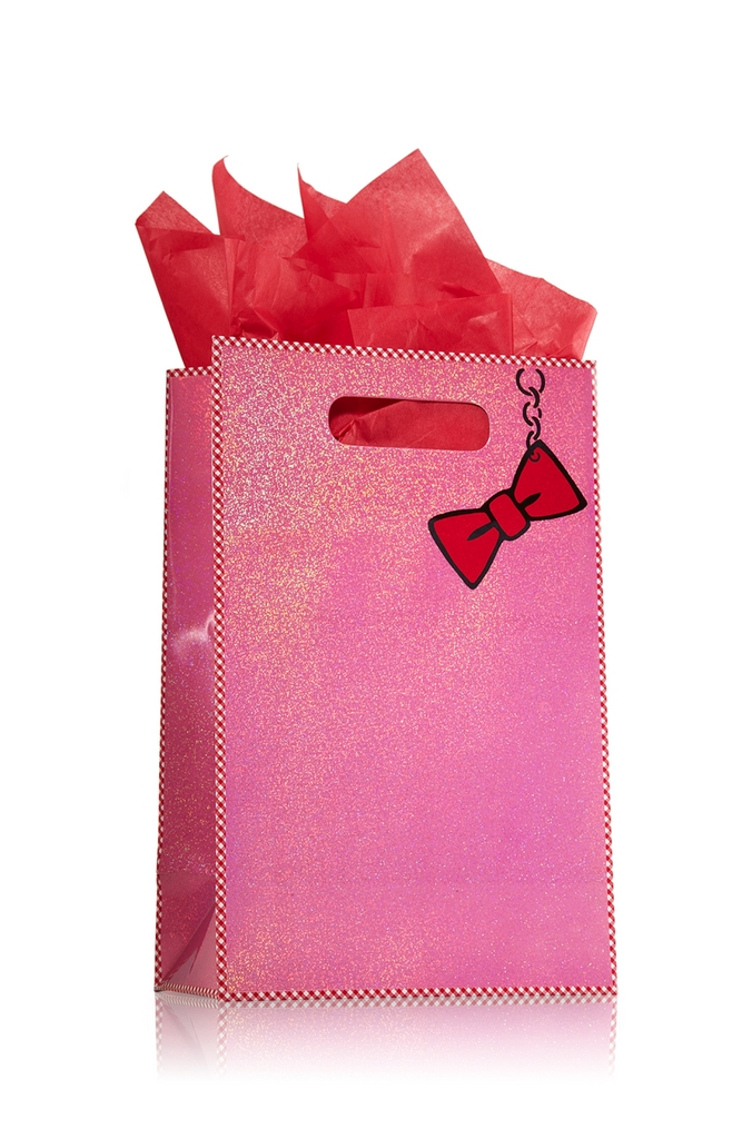Bath & Body Works Accessories Small Gift Bag Pink Holograph