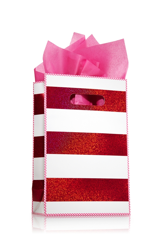 Bath & Body Works Accessories Small Gift Bag Red Stripe