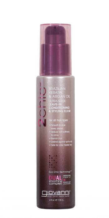 Giovanni Cosmetics 2chic™ Brazilian Keratin & Argan Oil Ultra-Sleek Leave-In Conditioning & Styling Elixir