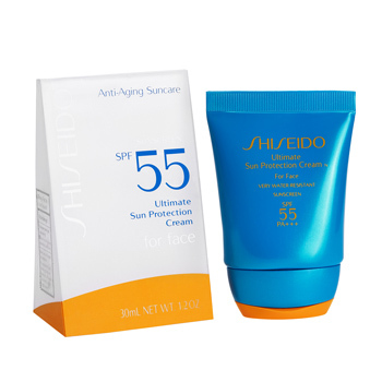 Shiseido Travel Size Ultimate Sun Protection Cream SPF 55 For Face, SPF 55