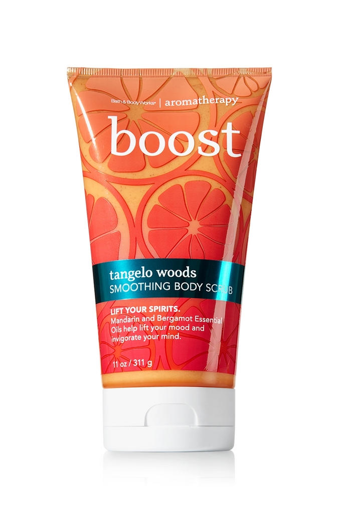 Bath & Body Works Boost - Tangelo Woods Aromatherapy Smoothing Body Scrub