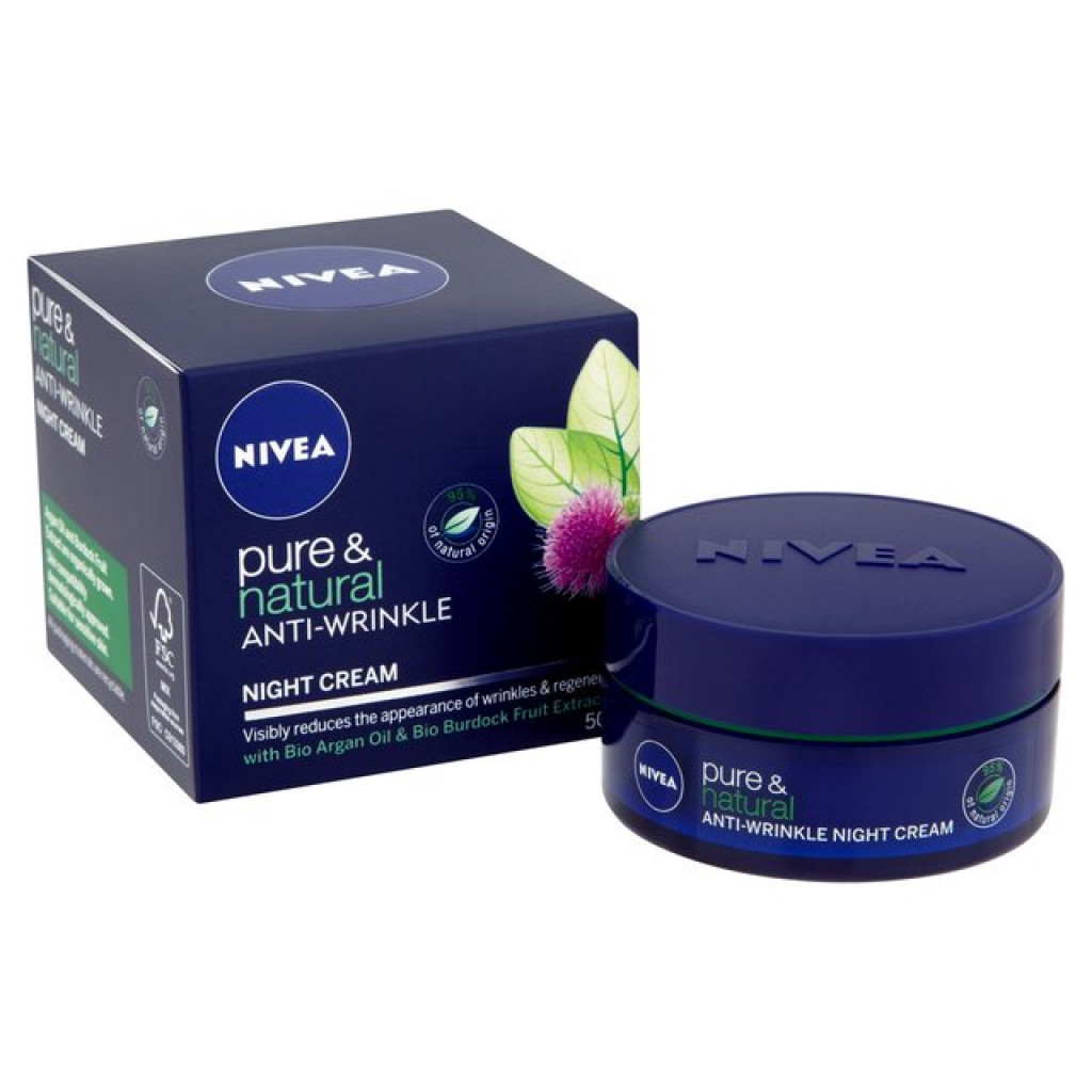 Nivea Pure & Natural Facial Anti-Wrinkle Night Cream | Skin Care