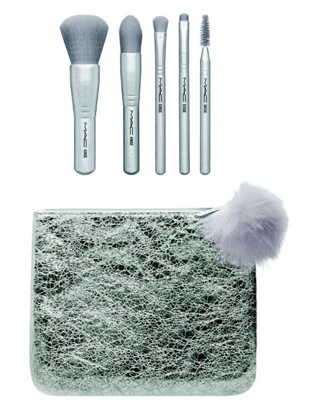 MAC Snow Ball Brush Kit in Silver