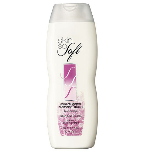 Avon SKIN SO SOFT Mineral Gems Diamond Blush Body Lotion