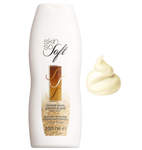 Avon SKIN SO SOFT Mineral Gems Glamorous Gold Body Lotion