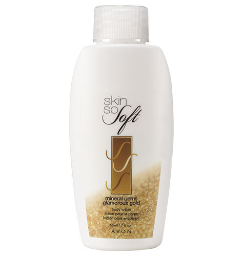 Avon SKIN SO SOFT Mineral Gems Glamorous Gold Body Lotion Mini