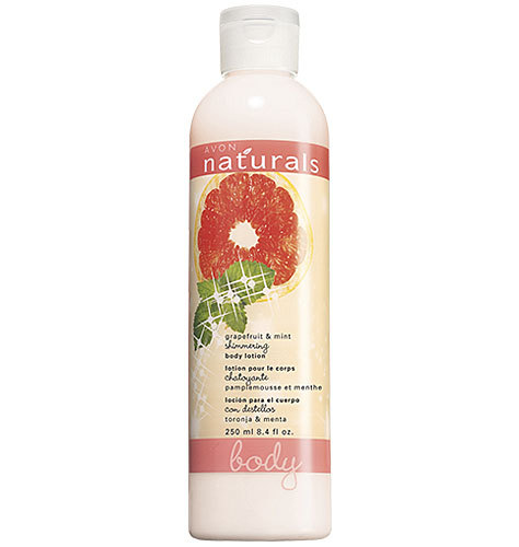 Avon NATURALS Grapefruit & Mint Shimmering Body Lotion