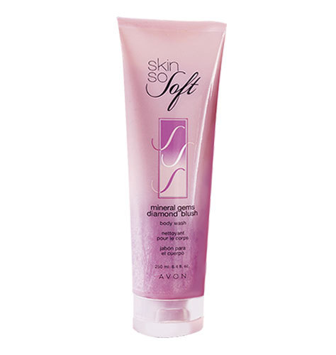 Avon SKIN SO SOFT Mineral Gems Diamond Blush Body Wash
