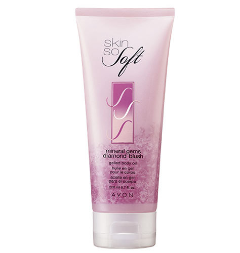 Avon SKIN SO SOFT Mineral Gems Diamond Blush Gelled Body Oil