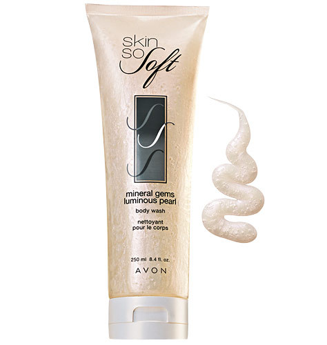 Avon SKIN SO SOFT Mineral Gems Luminous Pearl Body Wash