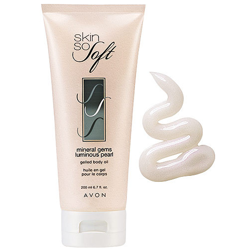 Avon SKIN SO SOFT Mineral Gems Luminous Pearl Gelled Body Oil