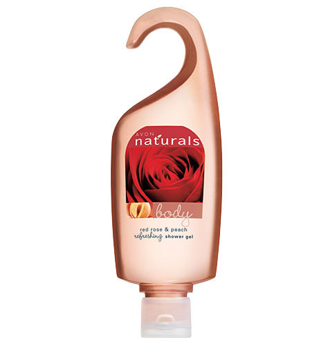 Avon NATURALS Red Rose & Peach Refreshing Shower Gel