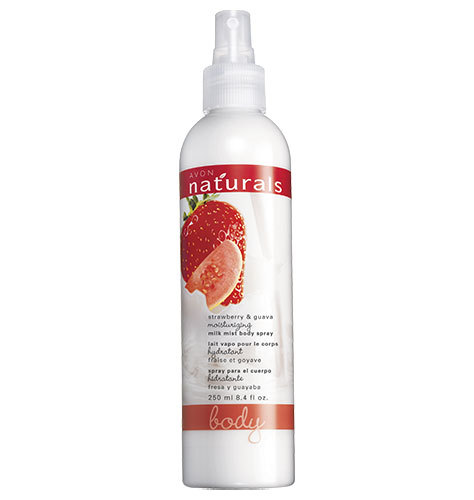 Avon NATURALS Strawberry & Guava Moisturizing Milk Mist Body Spray