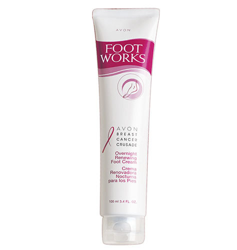 Avon Breast Cancer Crusade Foot Works Overnight Renewing Foot Cream