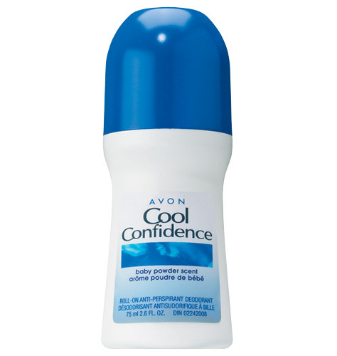 Avon Cool Confidence Baby Powder Bonus-Size Roll-On Anti-Perspirant Deodorant