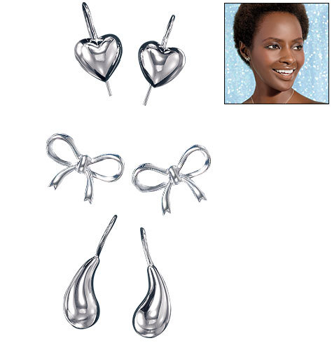 Avon Sterling Silver Motif Earrings