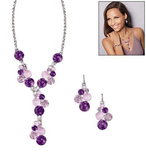 Avon Lovely Lavender "Y" Necklace Gift Set