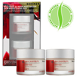 Korres Wild Rose 24-Hour Moisturizer Skin Brightening Duo