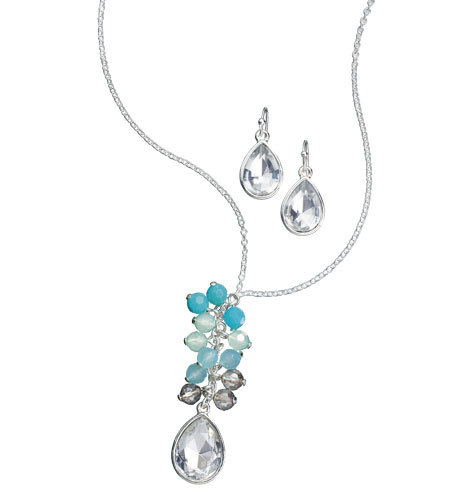 Avon Pacific Opalesque Charm Necklace Gift Set