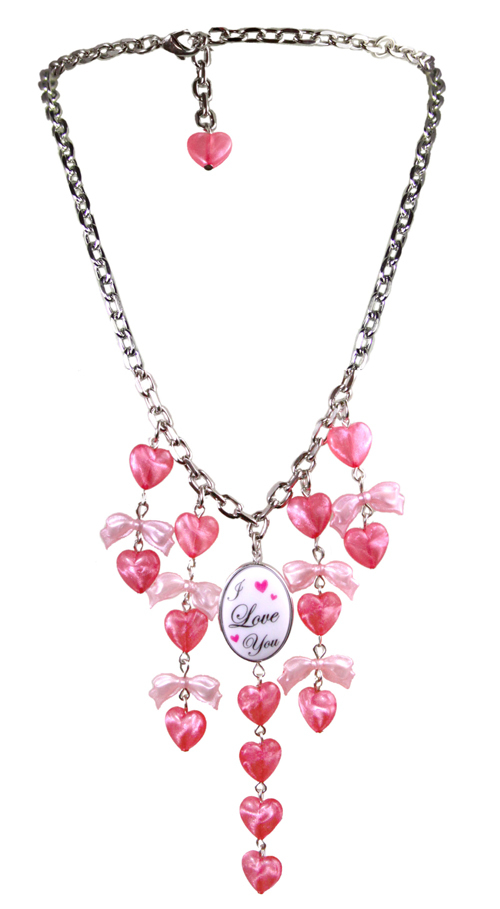 Tarina Tarantino "I LOVE YOU"/"I HATE YOU" MULTICHARM WATERFALL NECKLACE