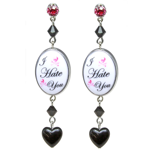 Tarina Tarantino "I HATE YOU" DROP EARRINGS