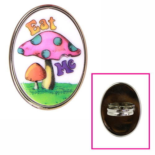 Tarina Tarantino "ACID ALICE" LUCITE CAMEO MOD RING