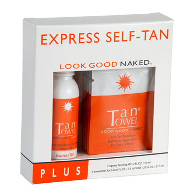 TanTowel Express Self-Tan Kit, For Medium to Dark Skin Tones