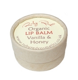 Ruby Red Organic Honey and Vanilla Lip Balm