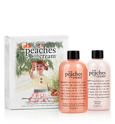 Philosophy Fresh Peaches With Cream Shampoo, Shower Gel & Bubble Bath And Body Lotion