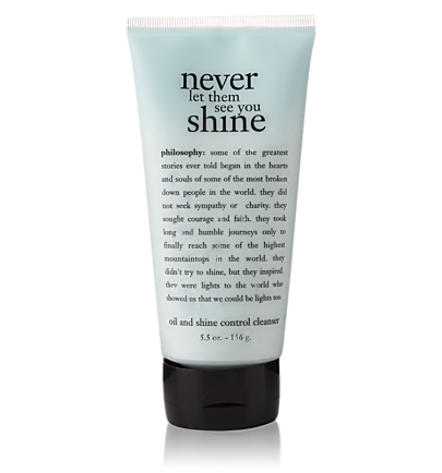 Philosophy Never Let Them See You Shine Oil And Shine Control Cleanser