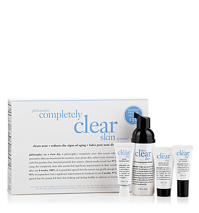 Philosophy Completely Clear Skin System 4-piece Trial Size Acne Starter Kit