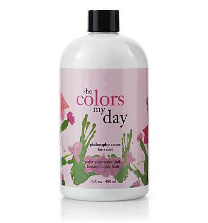 Philosophy She Colors My Day Pink Bubble Bath Charity Bubble Bath