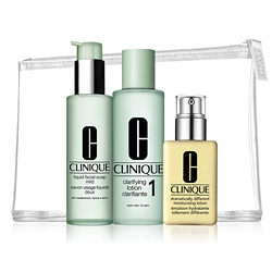 Clinique 3-Step Kit with Liquid Facial Soap- Very Dry to Dry and Dry Combination Skin Types