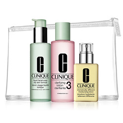 Clinique 3-Step Kit with Liquid Facial Soap- Combination Oily and Oily Skin Types