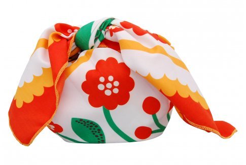 Lush Orange Flower Knot Wrap