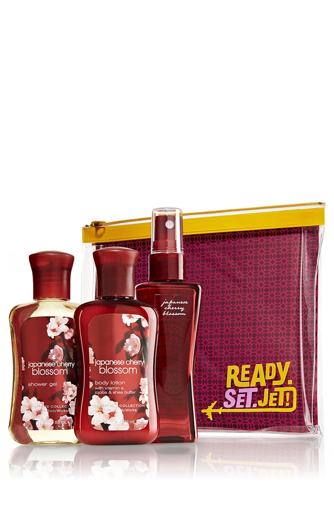 Bath & Body Works Japanese Cherry Blossom Signature Collection Travel Set