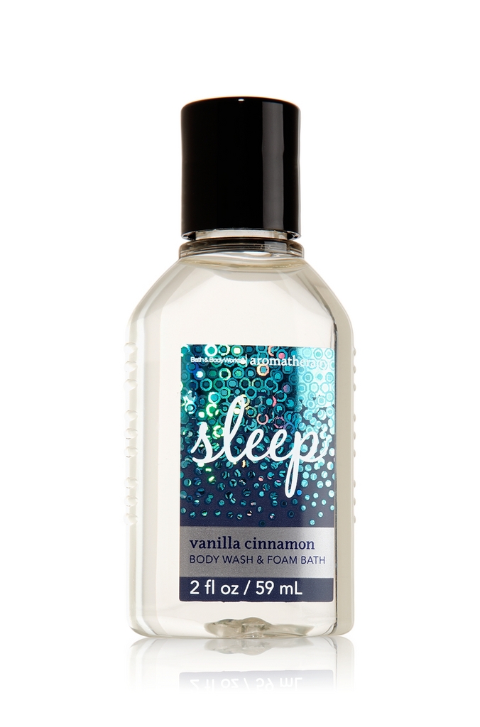 Bath & Body Works Sleep - Vanilla Cinnamon Aromatherapy Travel-Size Body Wash & Bath Foam